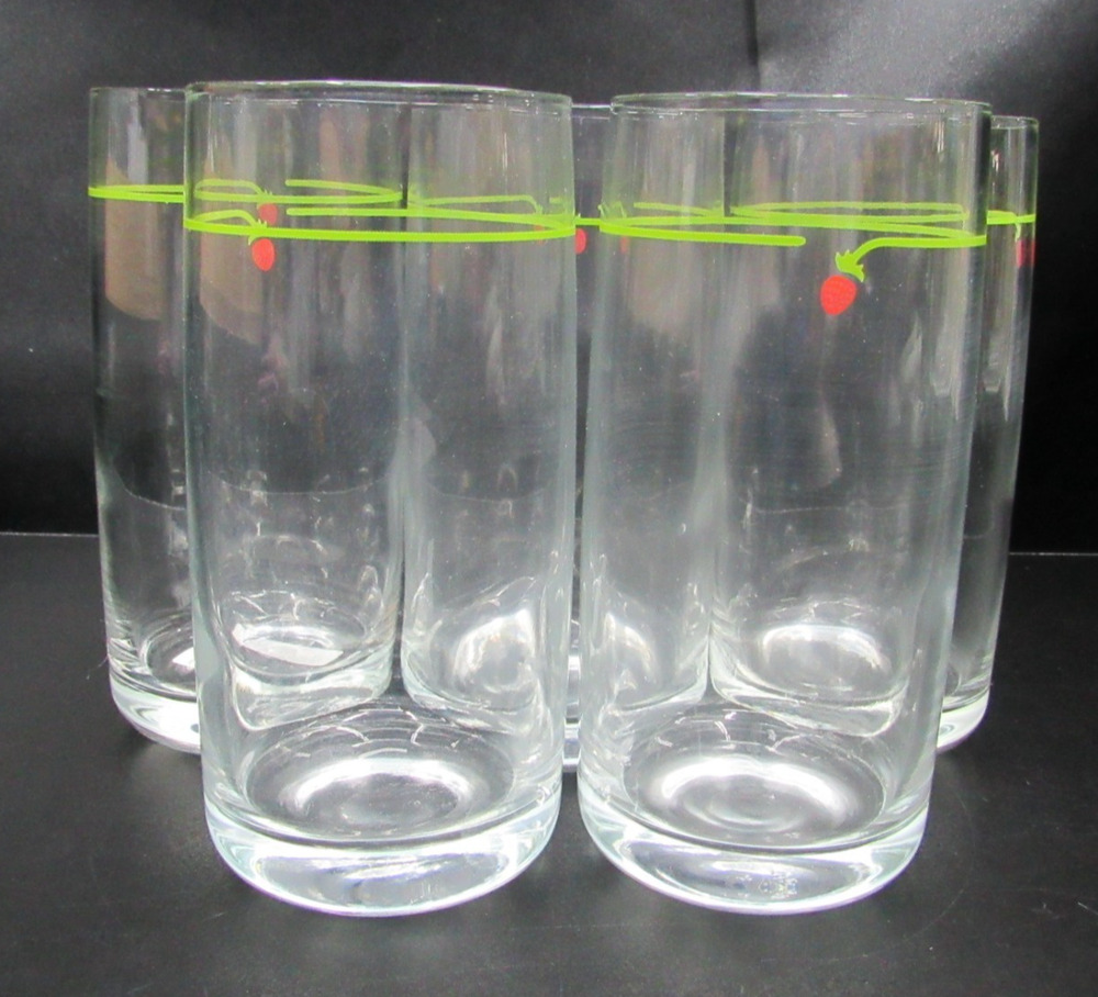 Corelle Coordinates Strawberry Sundae 12 oz Glasses Set of 5